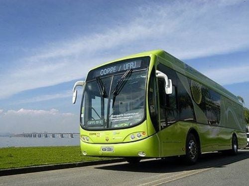 Ônibus híbrido produzido pela Coppe e Tracel / Divulgação