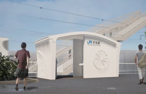 Japão construirá a primeira estação de trem impressa em 3D  - Imagem: West Japan Railway Group/Divulgação