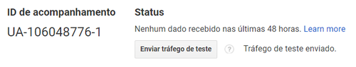 ID de acompanhamento - Google Analytics