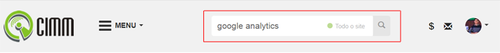 caixa de busca do Portal CIMM