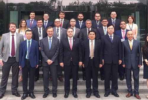 Comitiva do governo na Missão China, em Pequim | Reprodução / Redes Sociais