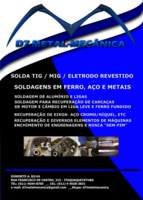 Solda Tig / Mig / Eletr -- Alumínio/Aço Solda Tig / Mig / Eletr -- Alumínio/Aço