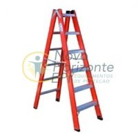 Escada Tesoura de Fibra de Vidro Duplo Acesso NR10 Escada Tesoura de Fibra de Vidro Duplo Acesso NR10