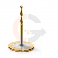 Fresa Esférica Ball Nose 2.5mm x 15mm Metal Duro com Titânio codigog Fresa Esférica Ball Nose 2.5mm x 15mm Metal Duro com Titânio codigog