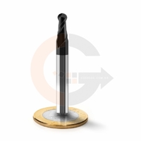 Fresa esférica de 2 Cortes HRC45 5mm x 10mm cobertura AlTin codigog Fresa esférica de 2 Cortes HRC45 5mm x 10mm cobertura AlTin codigog