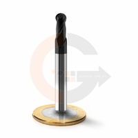 Fresa esférica de 2 Cortes HRC45 6mm x 12mm cobertura AlTin codigog Fresa esférica de 2 Cortes HRC45 6mm x 12mm cobertura AlTin codigog