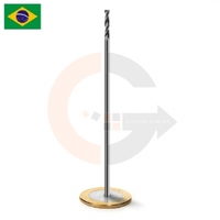 Fresa Extra Longa 2 cortes 4mm topo reto, Metal Duro codigog Fresa Extra Longa 2 cortes 4mm topo reto, Metal Duro codigog