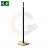 Fresa Extra Longa 2 cortes 6mm topo reto, Metal Duro codigog Fresa Extra Longa 2 cortes 6mm topo reto, Metal Duro codigog