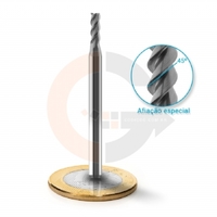 Fresa Para Alumínio 3 Cortes HRC45 3mm x 9mm Corte a 45º codigog Fresa Para Alumínio 3 Cortes HRC45 3mm x 9mm Corte a 45º codigog