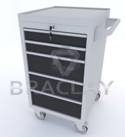 Carrinho para Ferramentas 5 Gavetas 500X860X550MM BM-0550 FLEX BRACLAY Carrinho para Ferramentas 5 Gavetas 500X860X550MM BM-0550 FLEX BRACLAY