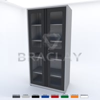Armário Industrial 4 Prat. Visor de acrílico 1000x2000x550mm BRA-1100A Armário Industrial 4 Prat. Visor de acrílico 1000x2000x550mm BRA-1100A