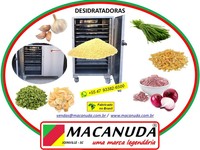 DESIDRATAR ALHO E CEBOLA, MÁQUINAS PROFISSIONAIS - MACANUDA