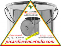 BALDES EM AÇO INOX, VENDAS NO ESTADO DO PARANÁ