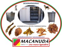 DESIDRATADOR ELÉTRICO INDUSTRIAL PARA ALIMENTOS PET, MACANUDA